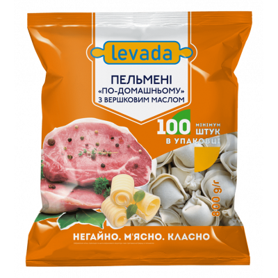 Пельмени по-домашнему со сливочным маслом 800гр ТМ Левада