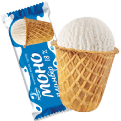 Мороженое в вафельном стаканчике "Моно" 80г